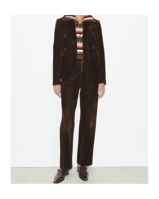 Tory Burch Brown Straight-Leg Jean