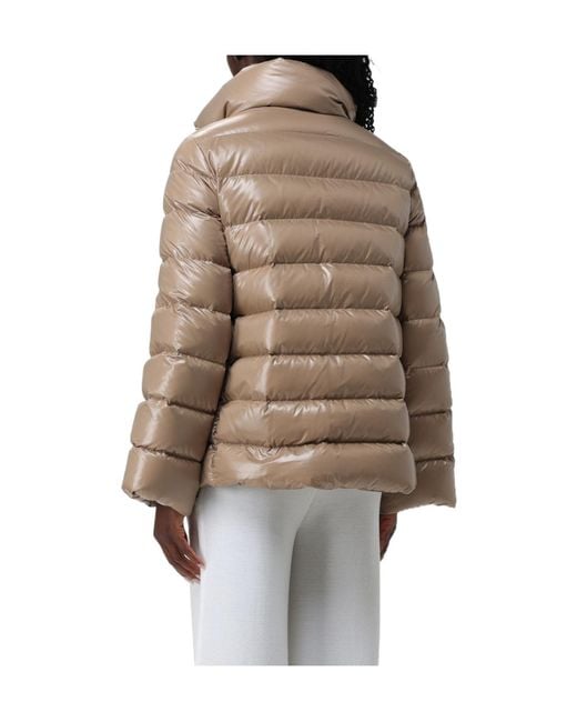 Fay Brown Quilted Stand-Collar Down Jacket