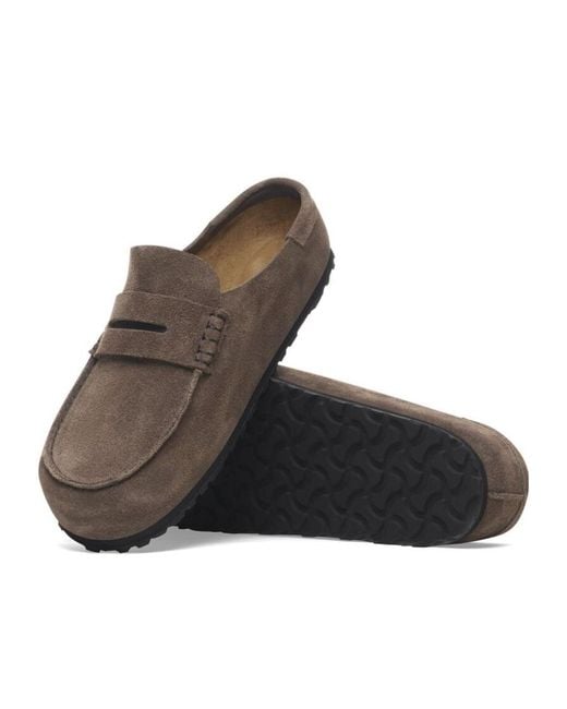 Birkenstock Brown Naples Penny Clogs for men
