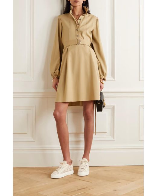 Chloé Natural Chloé Lauren Lace-Up Sneakers