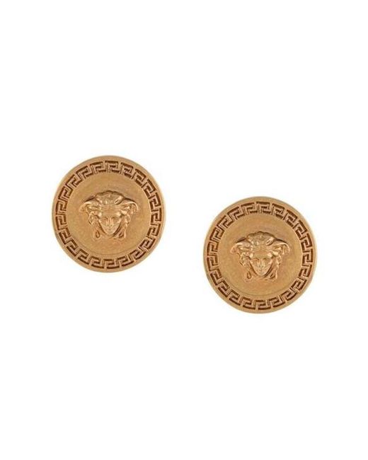 Versace Multicolor A Pair Of Medusa Round Earrings