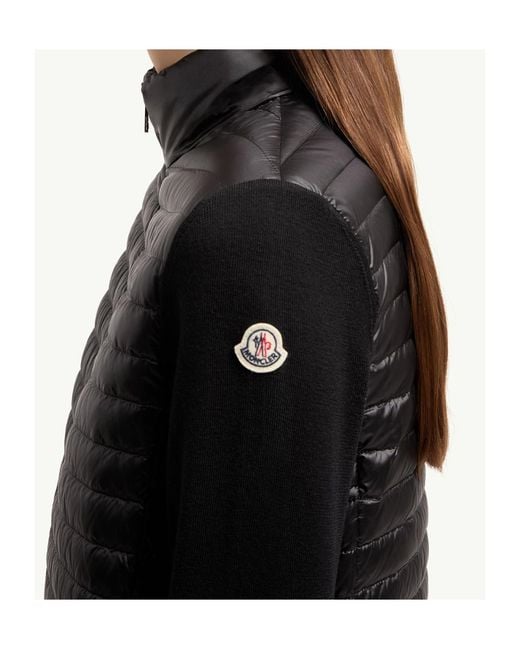Moncler Black Quilted Zipped Cardigan