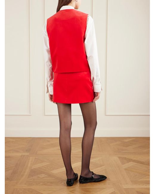 Blazé Milano Red Gliss Button Waistcoat