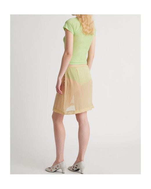 Paloma Wool Natural Ruffled Skirt