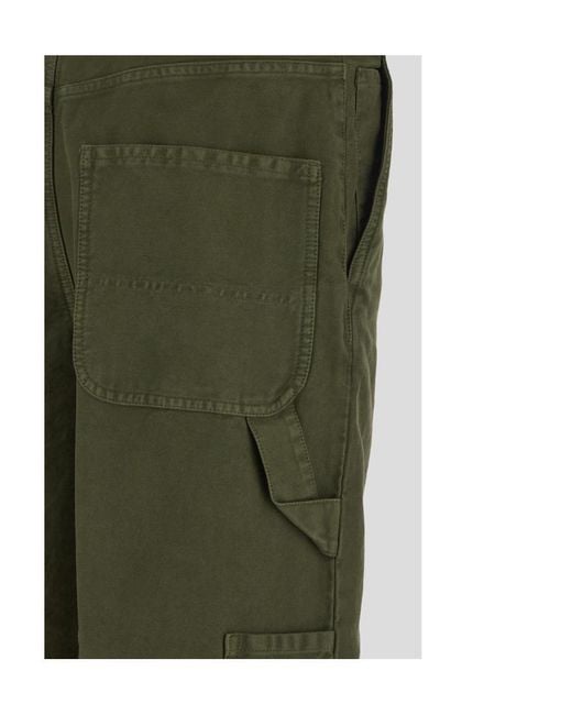 Dries Van Noten Green Belt Ring Denim Trousers for men