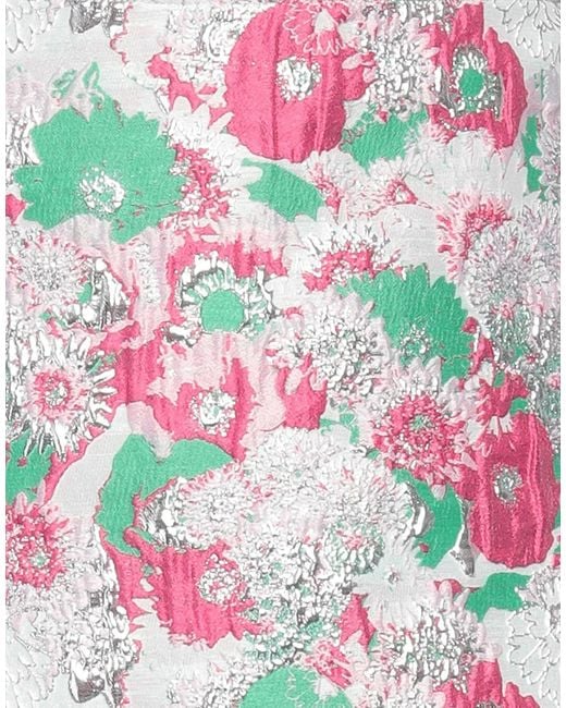 Ganni Green Floral Pocketless Midi Skirt