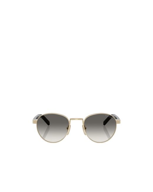 Prada Metallic Eyewear Round Frame Sunglasses