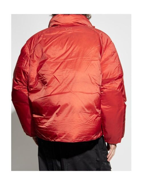 Y-3 Purple High-Neck Down Jacket for men