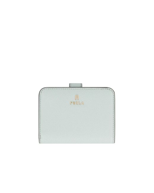 Furla White Logo Lettering Compact Wallet