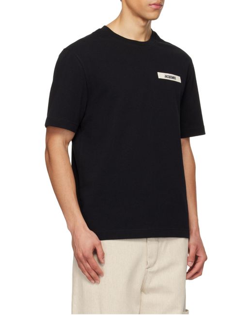 Jacquemus Black The Gros Grain Crewneck T-Shirt for men