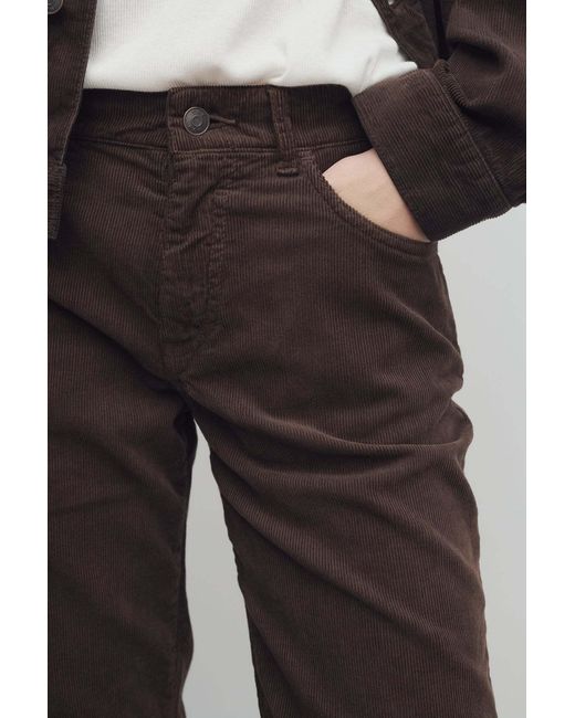 The Row Brown Fine Ribbed Trousers