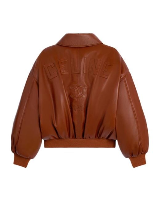 Céline Brown Bomber Jacket