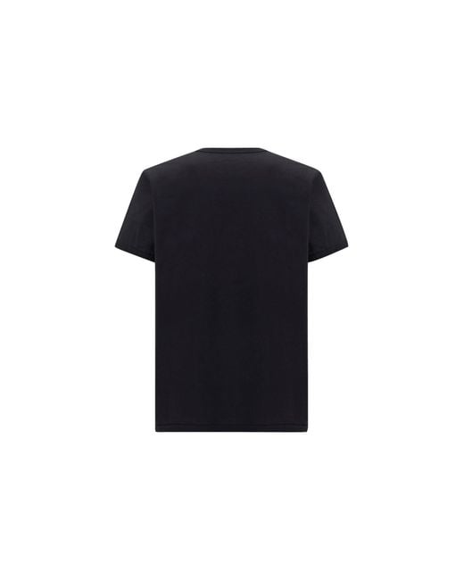 McQueen Black Logo Printed Crewneck T-Shirt for men