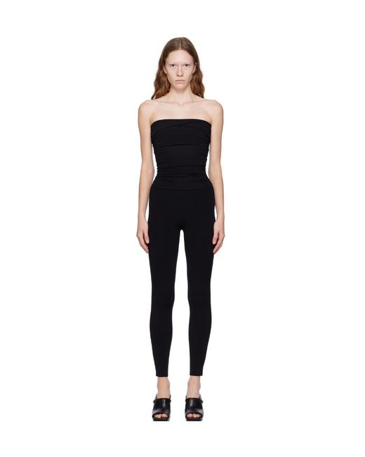 Khaite Blue Tela Strapless Fitted Jumpsuit