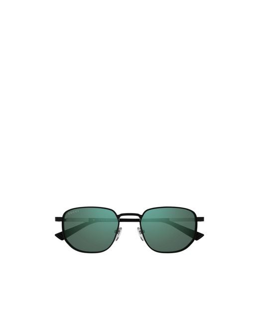 Gucci Green Eyewear Rectangle Frame Sunglasses for men