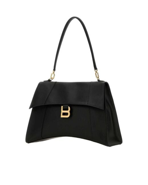 Balenciaga Black Hourglss Soft Medium Tote Bag