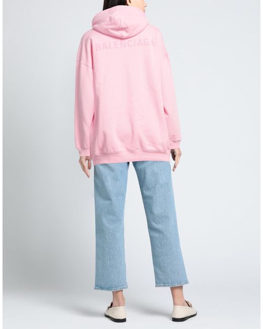 Balenciaga Pink Fashionable Hooded Sweatshirt