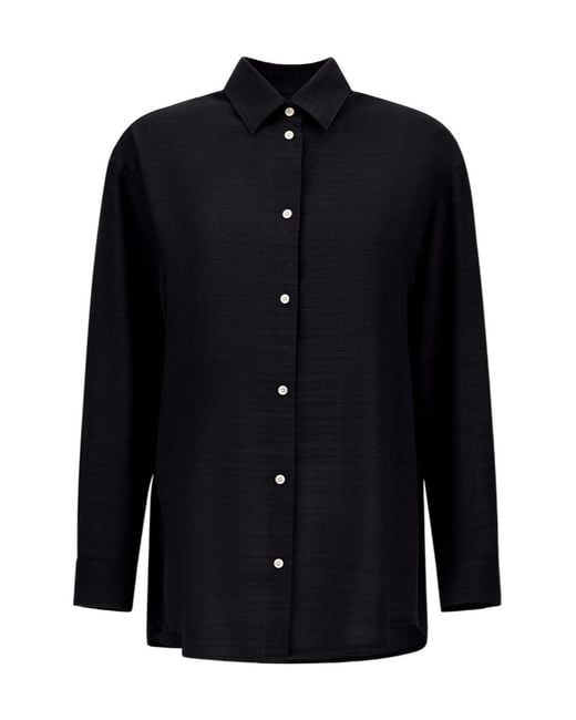 Herno Blue Textured Shirt