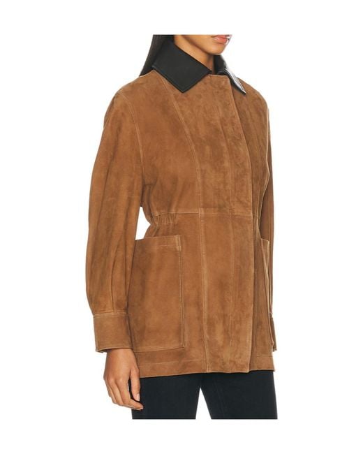 Nour Hammour Brown Grange Suede Jacket