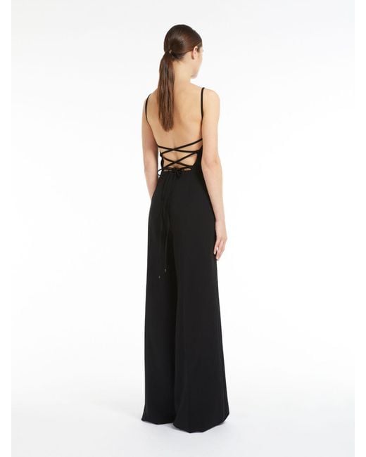 Max Mara Black Straigh Leg Sleeveless Jumpsuit