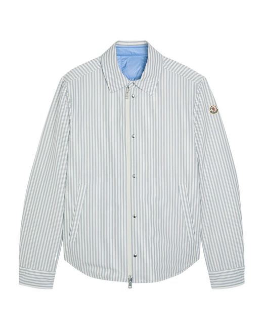Moncler Blue Cresent Reversible Cotton-Blend Poplin Jacket for men