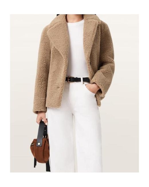 AllSaints Natural Eddie Faux-Fur Jacket