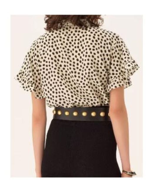 Chloé White Chloé Short-Sleeved Ruffled Top