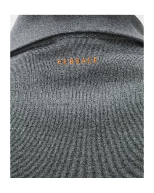 Versace Gray Patchwork Zipped Sweatshirt