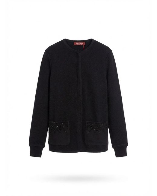 Max Mara Black Long-Sleeved Casual Jacket