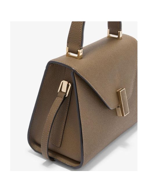 Valextra Brown Iside Small Top Handle Shoulder Bag