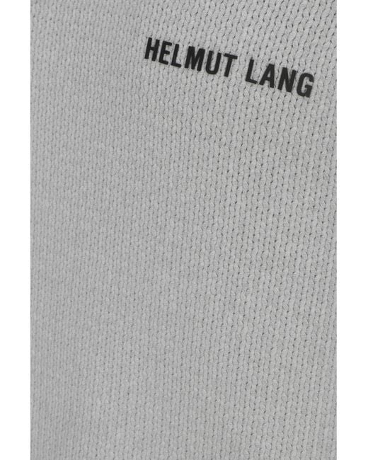 Helmut Lang Gray Logo Printed Panelled Jumper for men