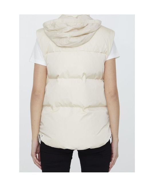 Jil Sander White Down Vest