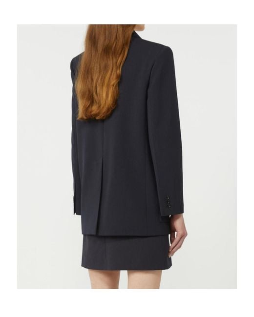Weekend by Maxmara Blue Veloce Double-Breasted Blazer