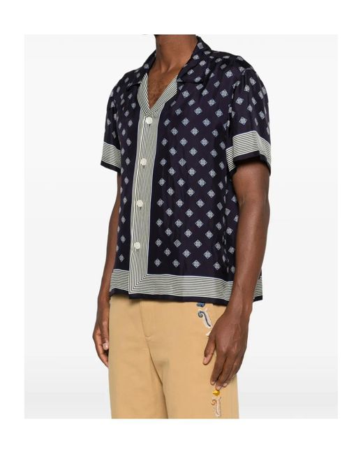 Bode Blue Printed Shirt for men