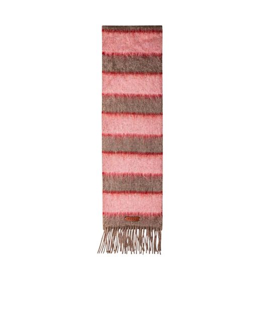 Marni Red Logo Patch Fringed Sacrf