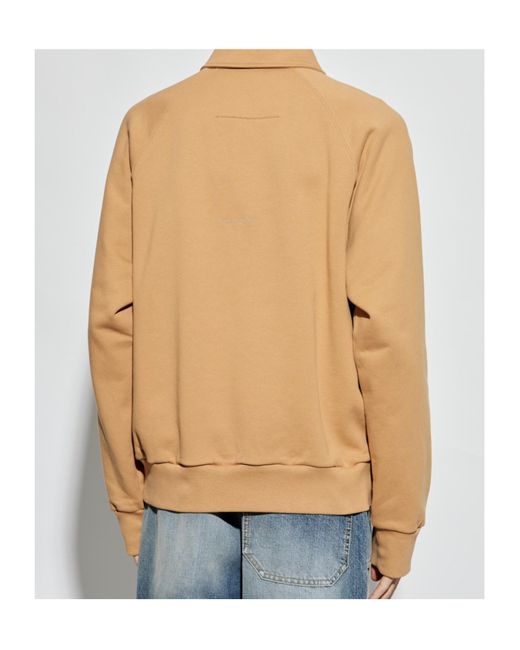 Givenchy Natural Logo Embroidered Long-Sleeve Polo Shirt for men