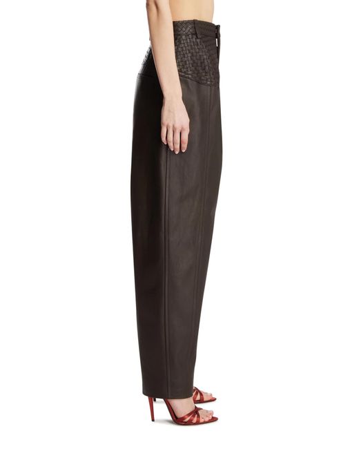 Bottega Veneta Black Leather Pants