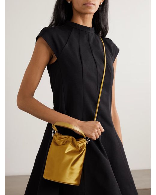 Staud Metallic Lila Mini Bucket Bag