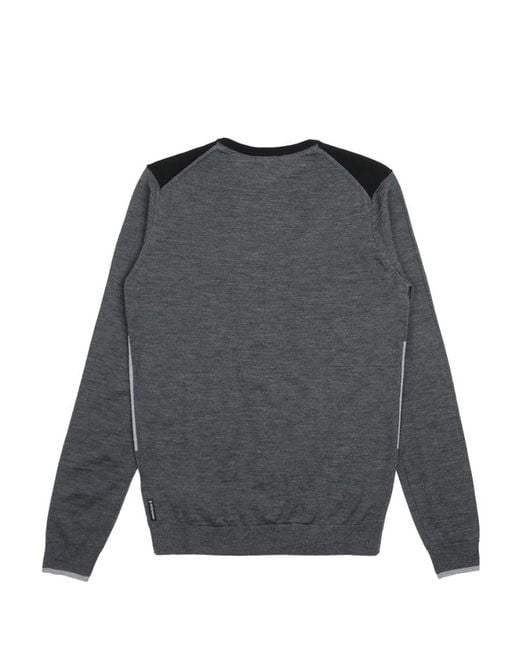 Armani Jeans Gray Embossed Logo Sweater for men