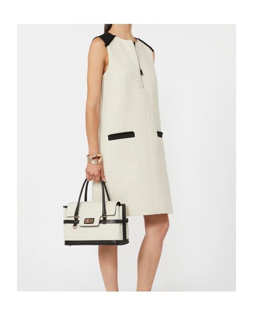 Max Mara White Mito Half-Zip Mini Dress