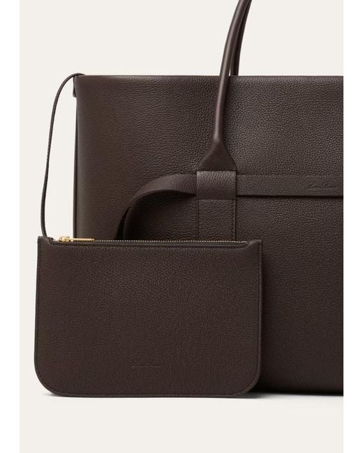 Loro Piana Brown Large Ghiera Shopper