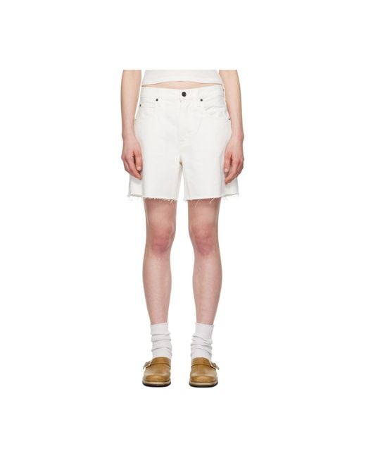 SLVRLAKE Denim White Sienna High-Waisted Denim Shorts