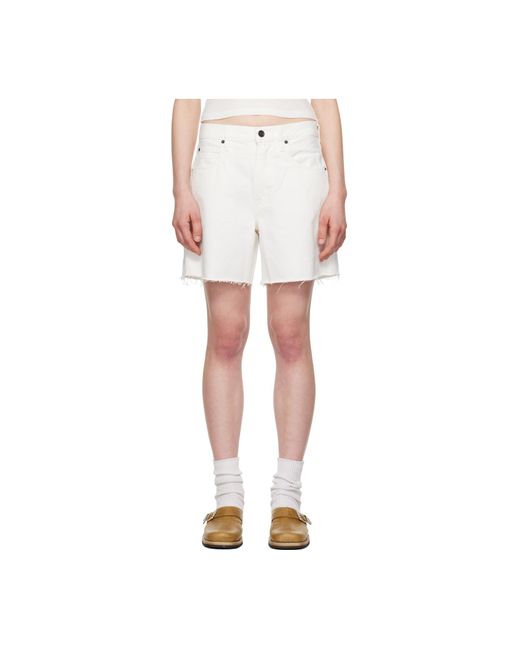 SLVRLAKE Denim White Sienna High-Waisted Denim Shorts