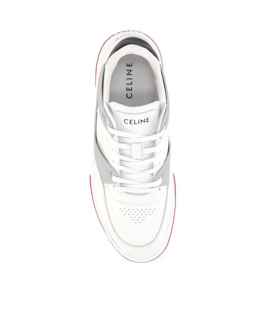 Céline White Trainer Ct-07 Low Lace-Up Sneaker for men