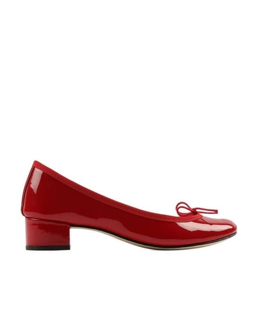 Repetto Red Camille Round Toe Pumps