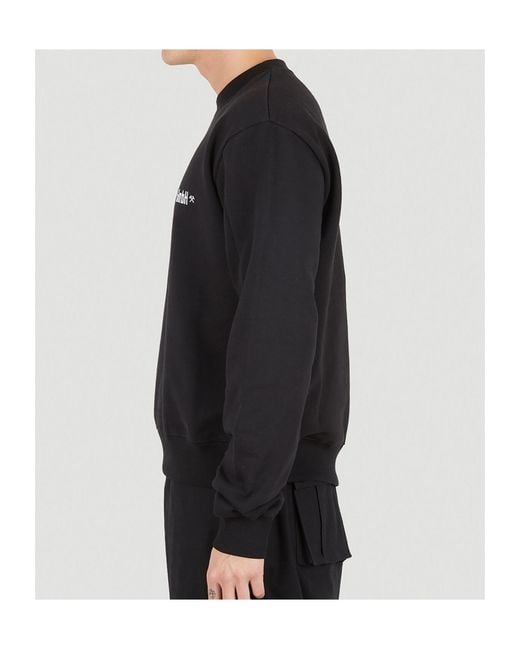 GmbH Black Screen Print Sweatshirt for men