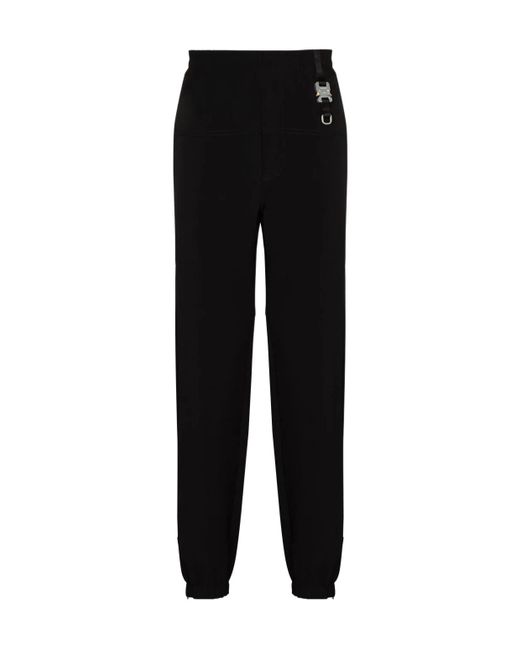 1017 ALYX 9SM Black Buckle Detail Tapered Sweatpants for men