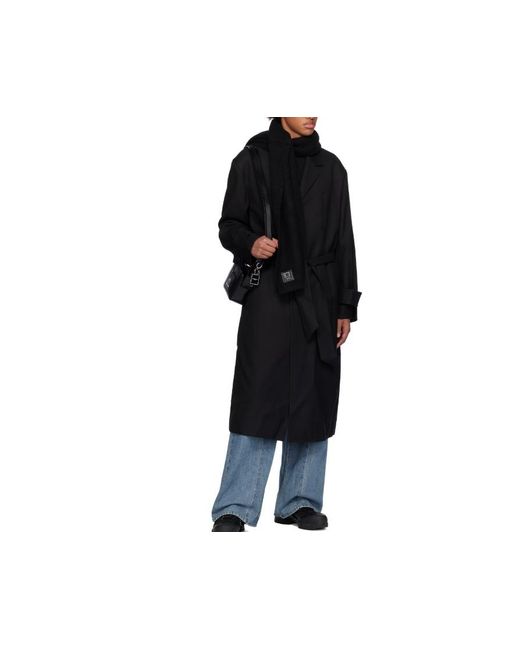 Wooyoungmi Black Rib Scarf for men