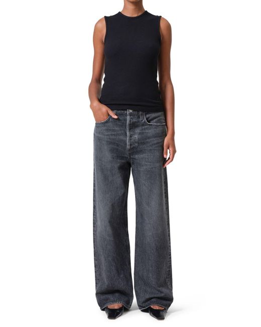 Agolde Blue Jeans With Belt Loops