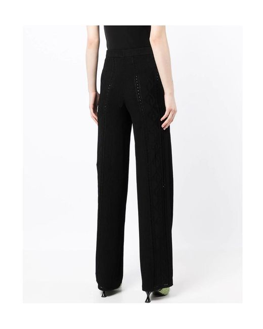 MARINE SERRE Black Crescent Moon Patterned High-Waist Trousers